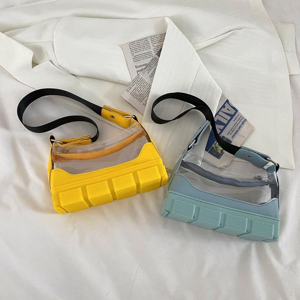 

evening bags fashion transparent shoes shape shoulder underarm bag for women casual all-match small purse handbags youth lady handle