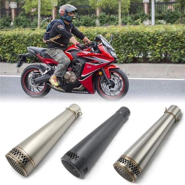 

51mm universal motorcycle exhaust pipe stainless steel titanium black gp modified scooter escape pit dirt bike atv system