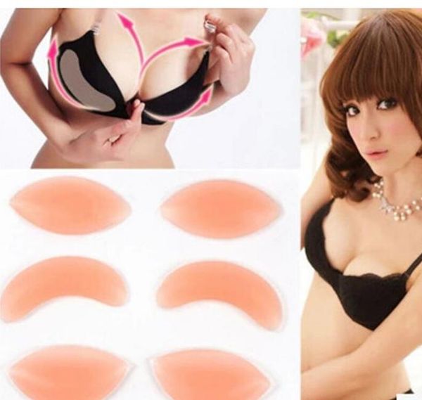 Inserti per reggiseno in gel di silicone per rinforzare il seno, inserti push-up per reggiseni con ferretto da donna