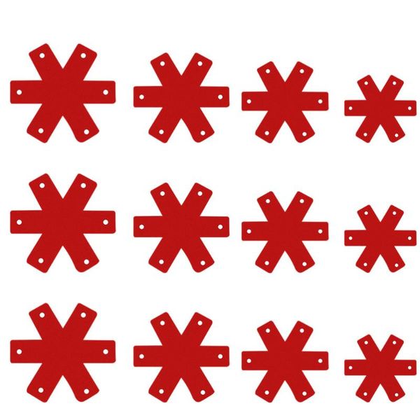 

mats & pads 12pcs pot pan dividers separators protectors portable compact (red)