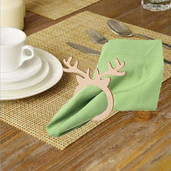 

napkin rings 10pcs reindeer antler place card holder mini wooden ring for christmas party dinner banquet home table decor