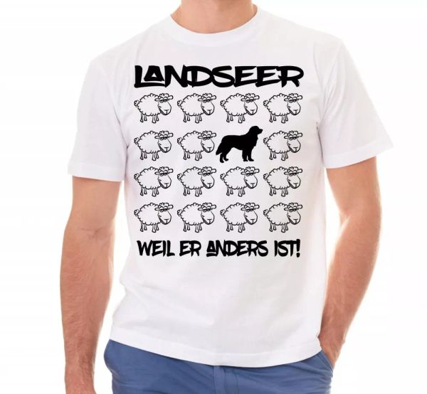 

Landseer Unisex T-Shirt Black Sheep by siviwonder Men Dog Dog Motif, Mainly pictures