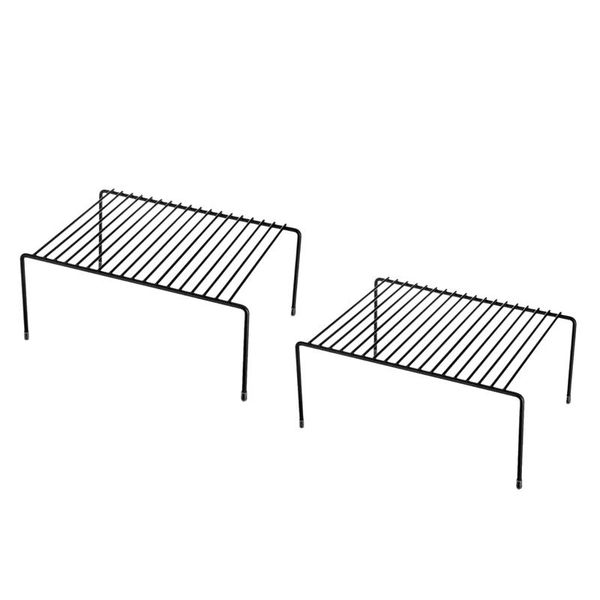 

kitchen shelves,cabinet organization mini storage shelf metal counter shelves (2pcs) &