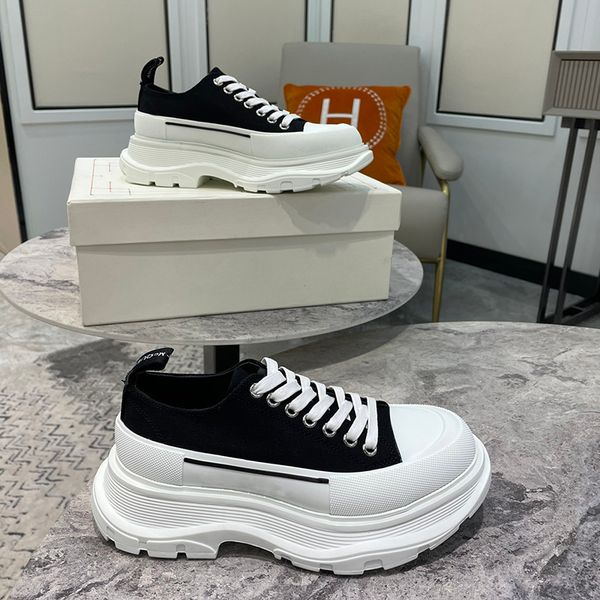 

2022 fashion platform men women casual shoes classic triple s canvas sneaker girls high boots men tennis sneakers loafers 35-45 with box, Black
