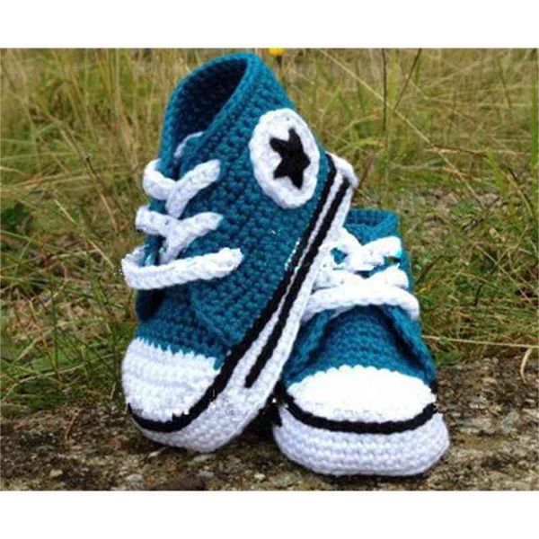 

hand autumn and summer sneakers style knitted baby shoes gmm015