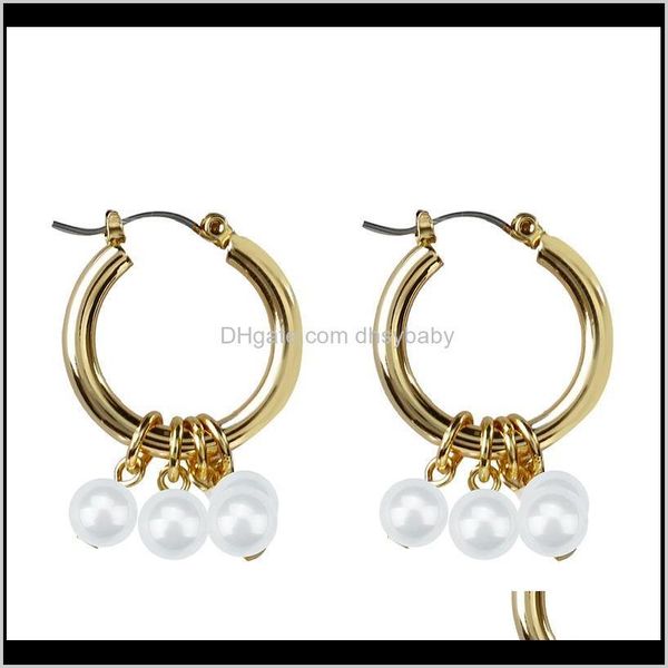 

dangle & chandelier delivery 2021 korean simulated tassel earrings for women sweet small pearl geometric gold color drop earring jewelry mmw, Silver