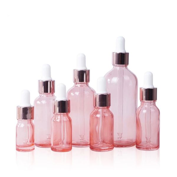 

eye dropper bottle pink glass dropper bottles translucence essential oil bottles empty perfume dropper packaging container