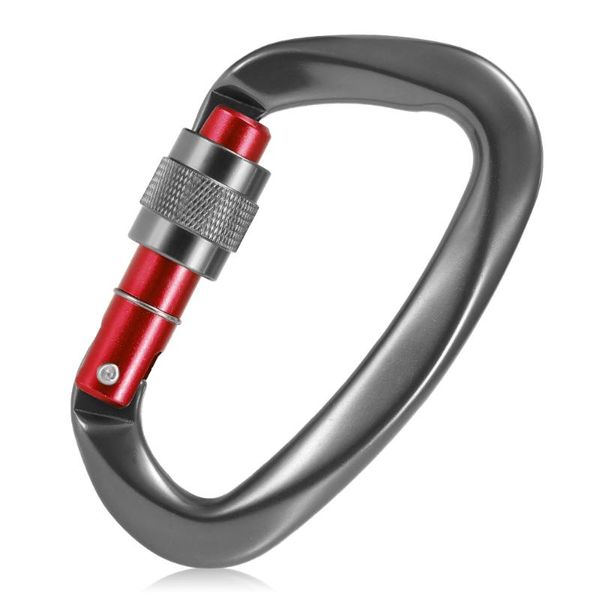 

cords, slings and webbing 25kn heavy duty carabiner clips with screw locking gate for hammocks camping equipment climbing accessories