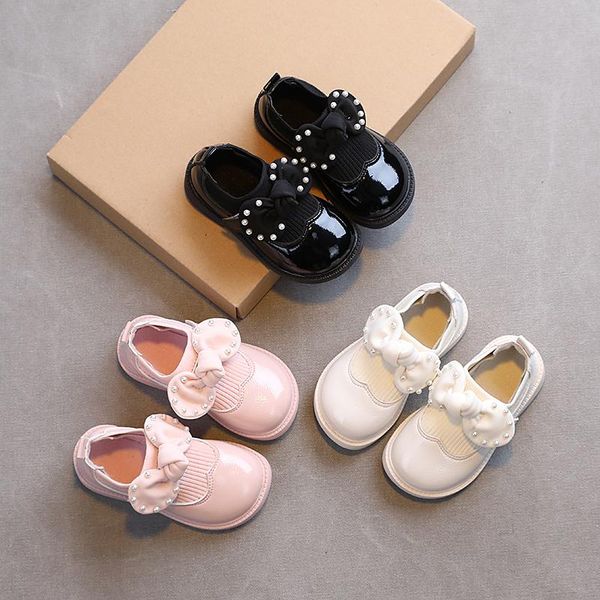 

flat shoes jinjin-0052-bowknot princess kids fashion girls for wedding party girl' single comfortable chaussure fille, Black;grey