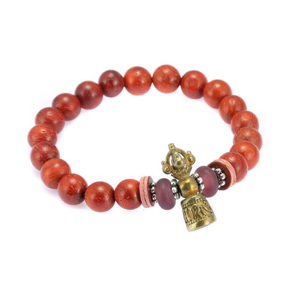 

beaded, strands handmade tibetan buddhism red sanders wood mala beads women men's bracelets beaded om healing jewelry lucky, Black