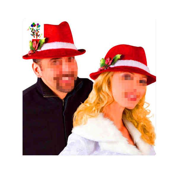 

plush band red christmas party fedora hats hpc-0264, Blue;gray