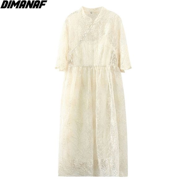 

plus size summer lace maxi dress women vintage vestidos white casual plant floral print style es 4xl 210531, Black;gray