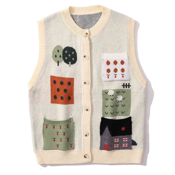 

men's sweaters lacible streetwear harajuku mesh vest pocket cardigan jacket casual fashion with no sleeves tank, White;black