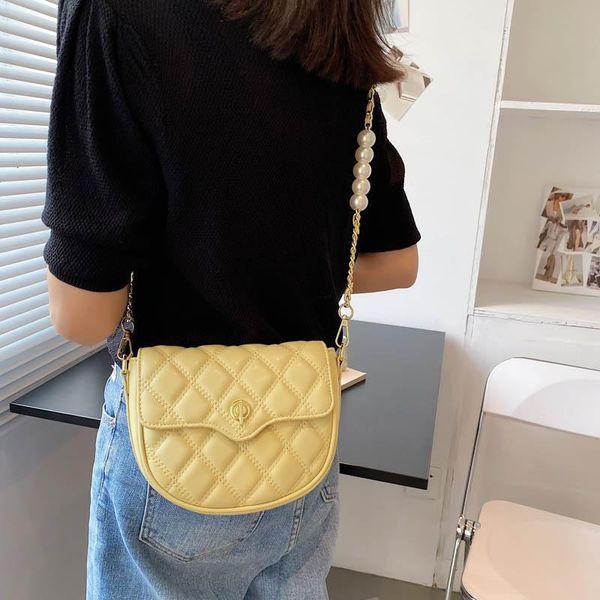

evening bags small embroidery thread messenger for women diamond lattice chain crossbody bag lady black pu leather quilted shoulder