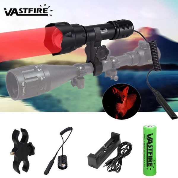 

red light hunting tactical torch for fishing detector flashlights torches