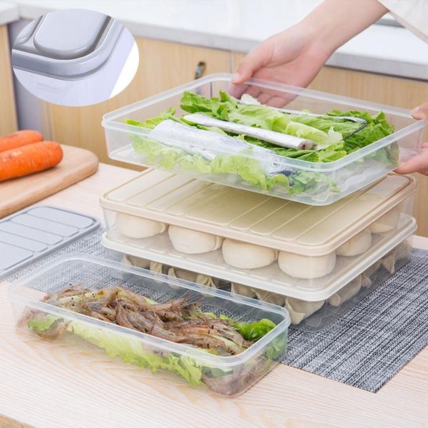 

storage bottles & jars kitchen square refrigerator crisper household plastic food seal container fruit vegetable airtight
