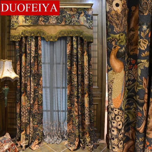 

luxury curtains for living room grey drapes bedroom jacquard blinds fabric european window treatments high shading 80% panels curtain &