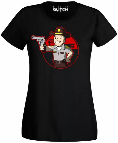 

nuclear rick women's t-shirt - inspired by walking dead, White;black