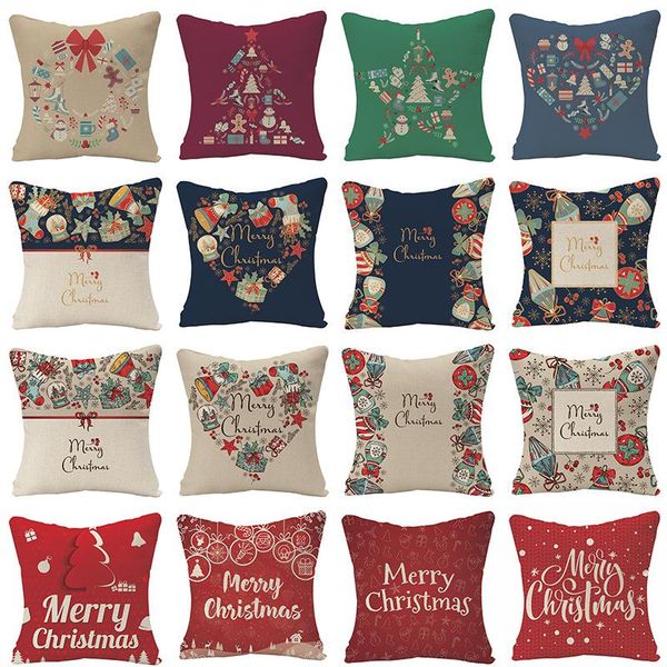 

pillow case christmas linen pillowcase amazon home wreath decoration cushion cover