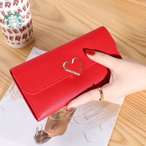 

r style womens handbag simple tassel long girl student wallet personality clutch bag large-capacity phone bag women wallets, Red;black