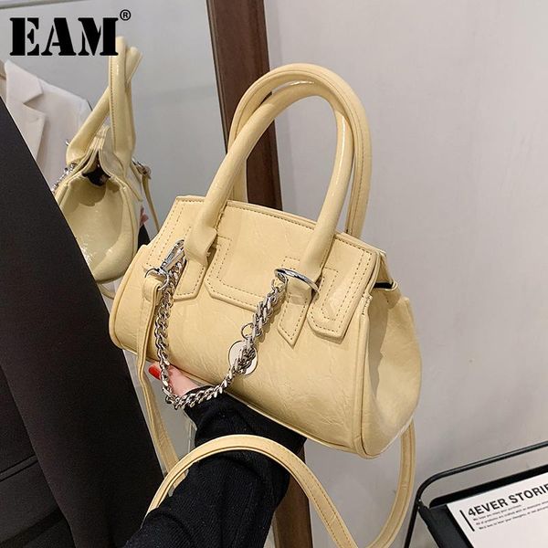 

[eam] women brief handbag chains pu leather flap personality all-match crossbody shoulder bag fashion tide 2021 18a2714 cross body