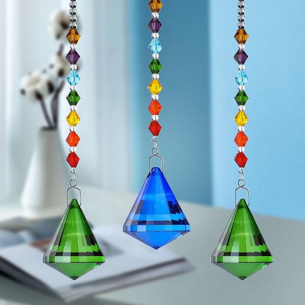 

colors chakra healing suncatcher window hanging ornament rainbow maker collection for home garden decor christmas pendant decorative objects