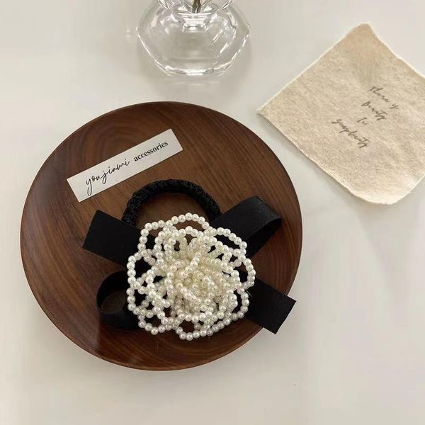 

hair accessories meild retro pearl flower ring ins ribbon bow rope web red wild head japanese & korean accessorie