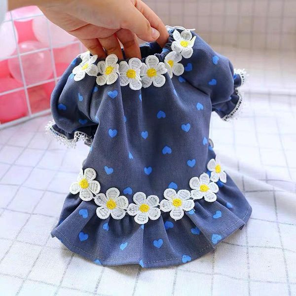 

dog apparel sweety flower pet clothes summer dress vest cat floral clothing puppy chihuahua