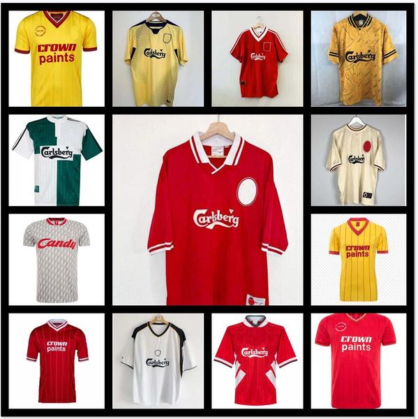 

lvp 1993 1995 04 05 dalglish heskey mens retro soccer jerseys 85 86 08 09 2010 fowler gerrard torres kuyt home away 3rd football shirt rÃ©tro, Black;yellow