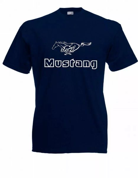 

mens t-shirt mustang size up to 5xl, White;black