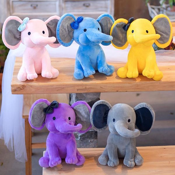 Elefante recheado brinquedos de pelúcia para apaziguar bebê boneca brinquedo dormem com o presente de férias sagrado travesseiro