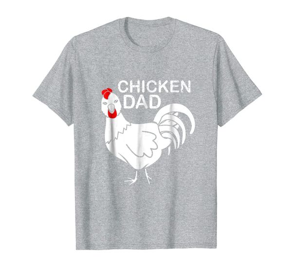 

chicken dad funny men farmer farm men father gift t-shirt, White;black