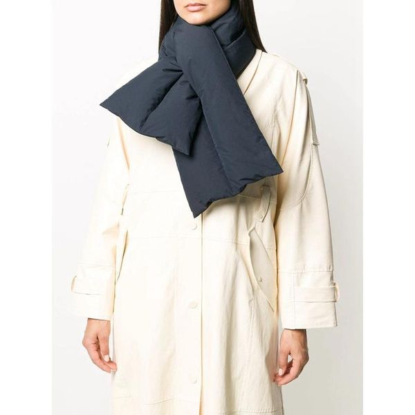 

hats, scarves & gloves sets men's and women's down scarf letter rectangular 2021 autumn winter hooded warm, Blue;gray