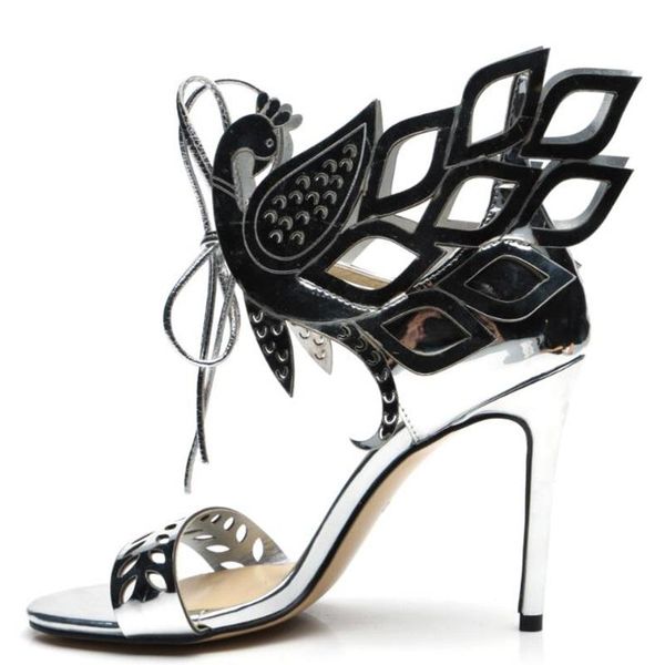 

luxury shoes women designers 2021 leaf beaded hollow out heels sandals lace up cover heel gladiator female dress, Black