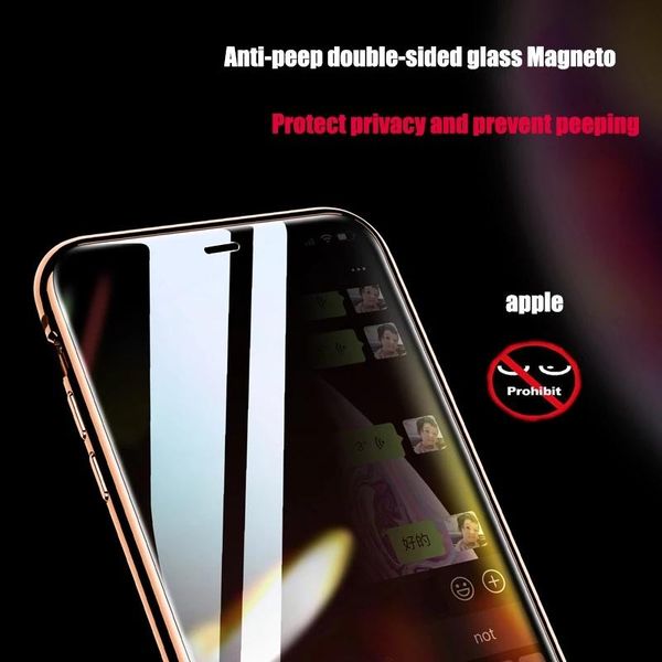 

cell phone pouches metal magnetic tempered glass privacy case 360 full protection cover for xr xs x 11 12pro max 8 7 se 6 6s plus