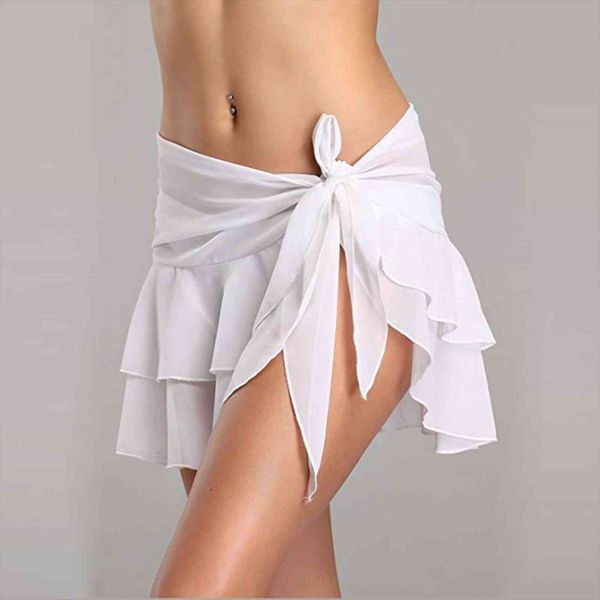 

summer beach cover women skirt up bikini swimwear sarong wrap pareo swimsuit, Black