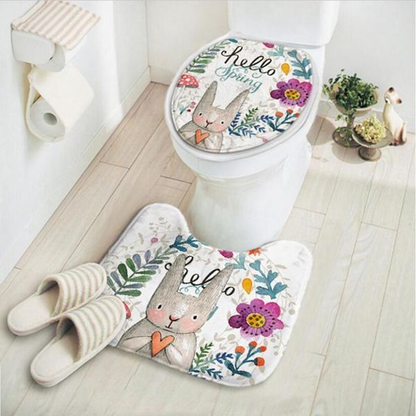 

bath mats 70 2 pcs/set cartoon bathroom carpet set,comfortable mat toilet, rugs,bath and toilet,tapis salle de bain
