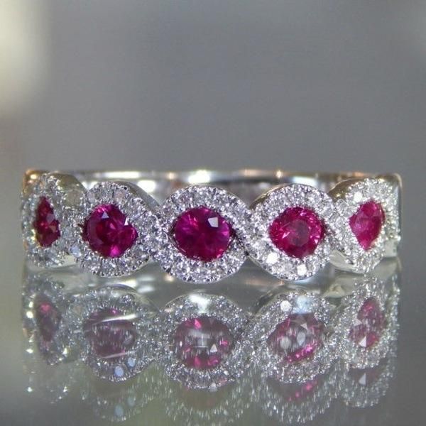 

wedding rings 925 sterling silver for women red engagement ring european and american green sepcial unique r5025, Slivery;golden