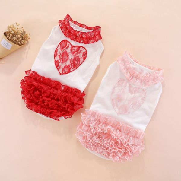 

dog apparel cute heart vest spring summer clothes pet clothing puppy coat outfit poodle bichon pomeranian schnauzer shirt