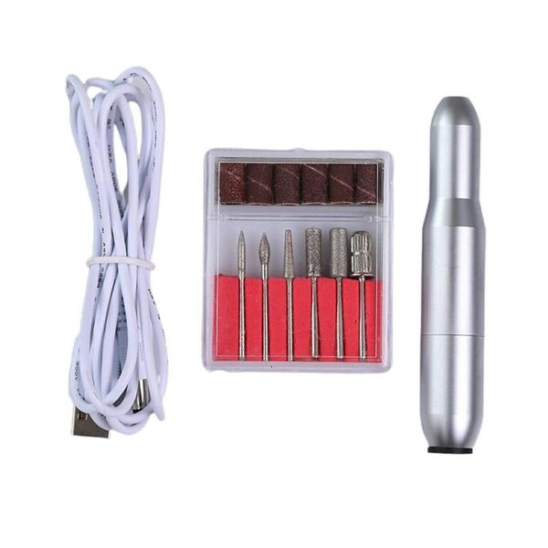 

nail drill & accessories electric 20000rpm manicure machine usb charging mill cutter for file pedicure tools