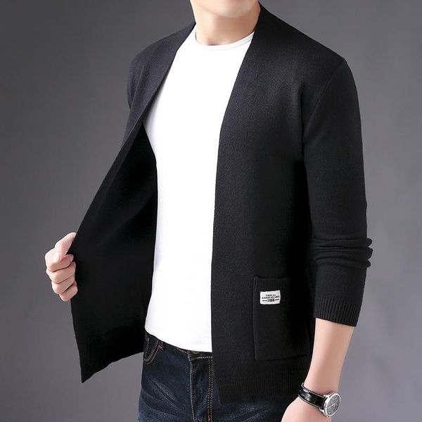 

men's sweaters arrival jackets and coats mens cardigan high street trend windbreaker autumn overcoat casual coat men brand clothing, White;black