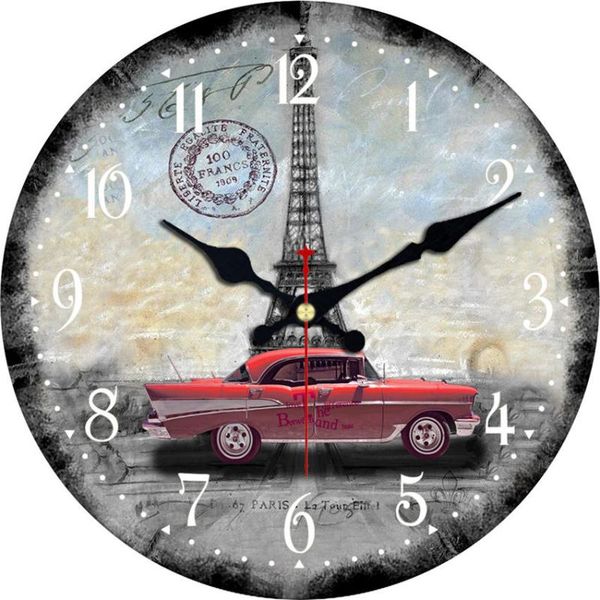 

wall clocks shabby chic,paris car clocks,vintage clock,wall watches home decor,wall clock modern design