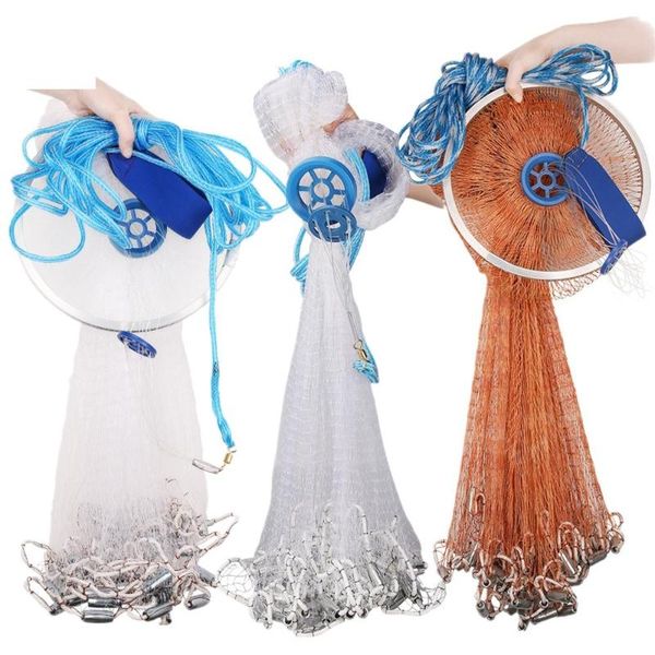 

2.4m-3.6m fishing net usa style cast network with sinker hand throw small mesh monofilamenire line accessories