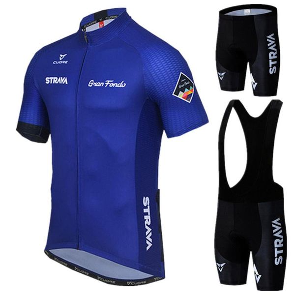 

racing sets strava blue pro cycling jersey set team sport clothing men summer bicycle clothes road bike suit, Black;blue