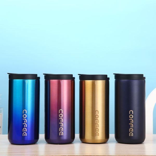 

304 stainless steel coffee cup european style gradient creative thermos gift car cup