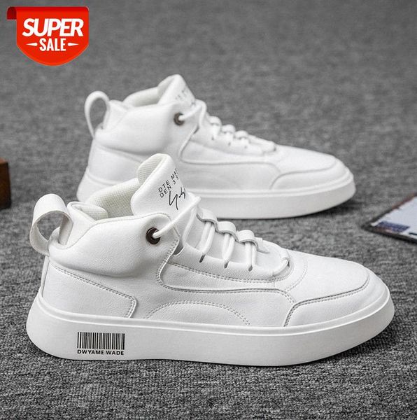 

high-shoes men's korean style travel leisure white single #mr80