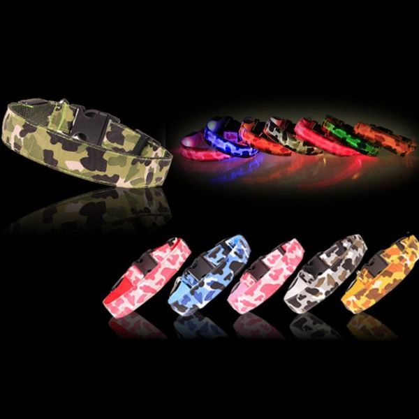 

dog collars & leashes led collar night safety flashing glow pet cat with usb cable charging dogs accessory