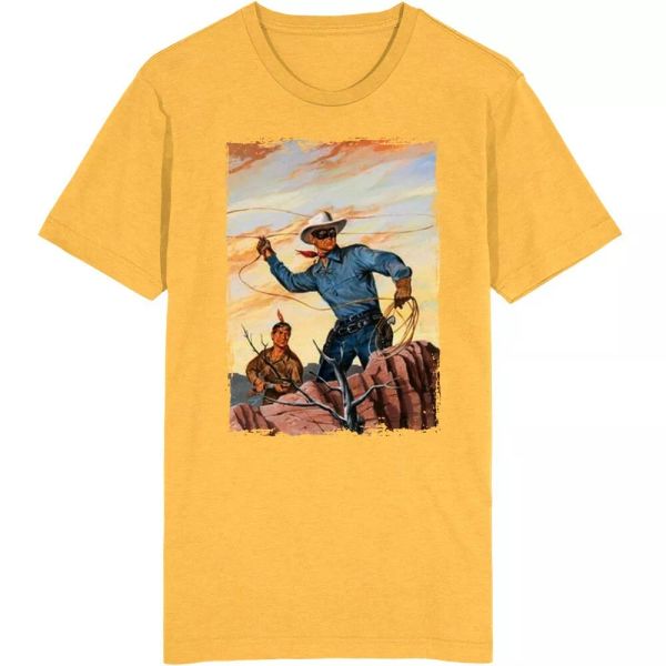 

the lone ranger dell comic book hero fan t shirt, White;black