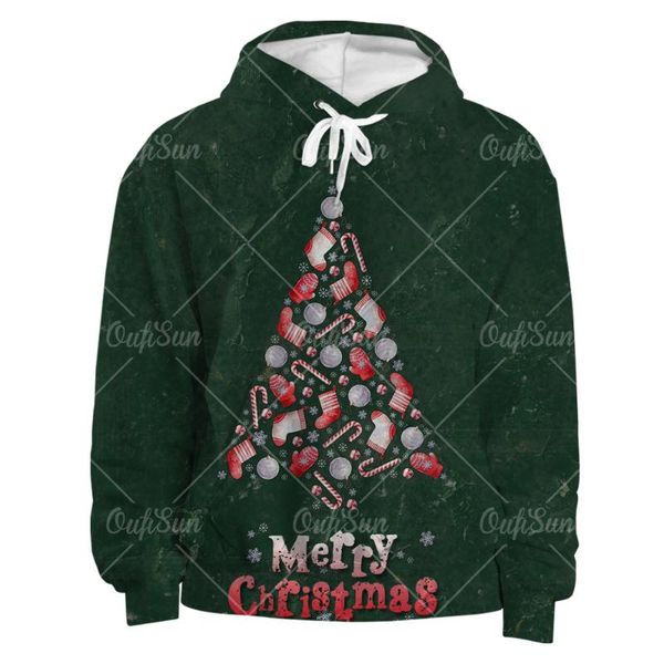 

men's hoodies & sweatshirts happy christmas tree pattern hoodie men women 3d printed oversized loose sweatshirt street hip hop rock hoo, Black
