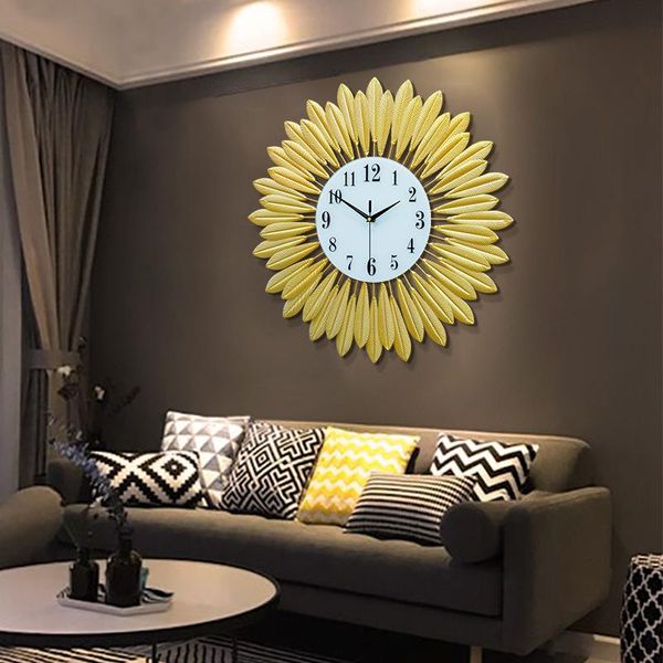 

wall clocks large clock wrought iron creative european living room metal fashion home decoration quartz